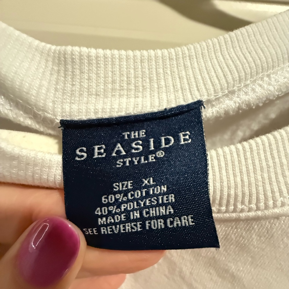 Seaside White Women's Sweatshirt - Picture 3 of 3